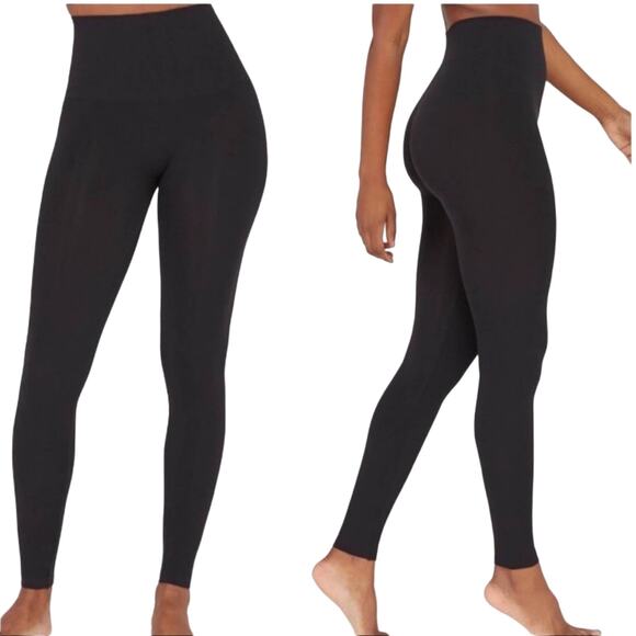 Spanx Assets NWOT Seamless Shaping Slimming Leggings Love Black 20339R Size 1X - Picture 1 of 8